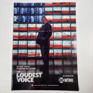 RUSSELL CROWE ROGER AILES Loudest Voice Magazine Print Ad Showtime Fox News